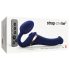 Strap-on-me S - vibrador com ondas de ar e arnês ajustável - (azul)