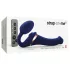 Strap-on-me S - vibrador com ondas de ar e arnês ajustável - (azul)