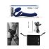 Strap-on-me - vibrador com cinta léghullámos - silicone azul tamanho M