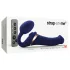 Strap-on-me - vibrador com cinta léghullámos - silicone azul tamanho M