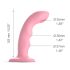 Strap-on-me M - à prova d'água, vibrador pulsante de ponto G (rosa)