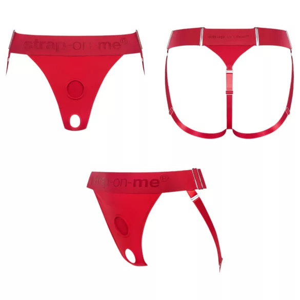 Strap-on-me - cinta regulável para dildo - XS a XXL - vermelho
