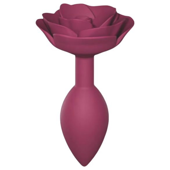 Amor para Amar Rosas Abertas M - plugue anal de silicone (vermelho)