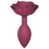 Amor para Amar Rosas Abertas M - plugue anal de silicone (vermelho)