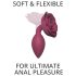 Amor para Amar Rosas Abertas M - plugue anal de silicone (vermelho)