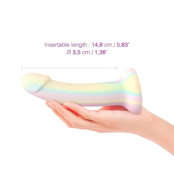Dildolls Fantasia - Dildo listrado com ventosa de silicone
