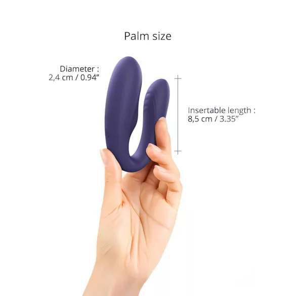 Love to Love - vibrador casal com controle remoto recarregável - lilás