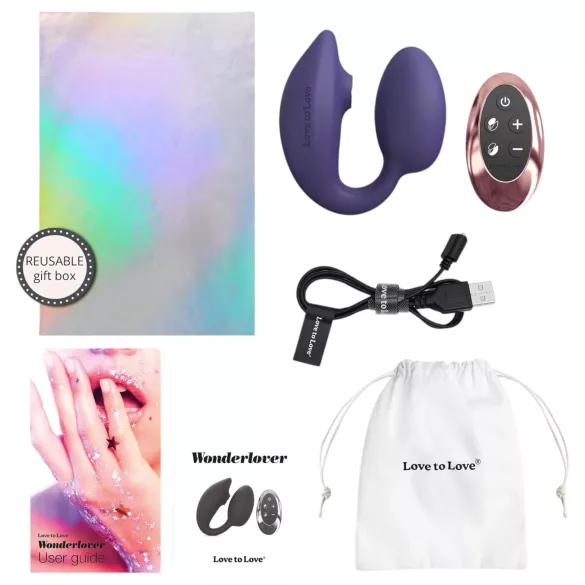 Love to Love Wonderlover - Vibrador G-ponto e clitóris (roxo escuro)