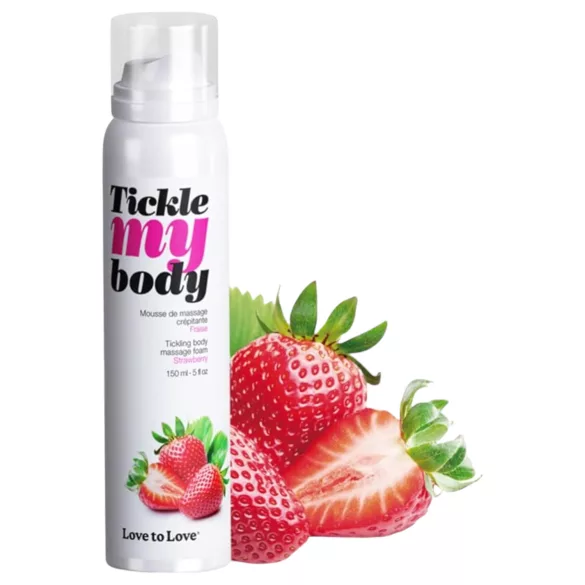 Tickle my body - espuma de massagem - morango - 150ml
