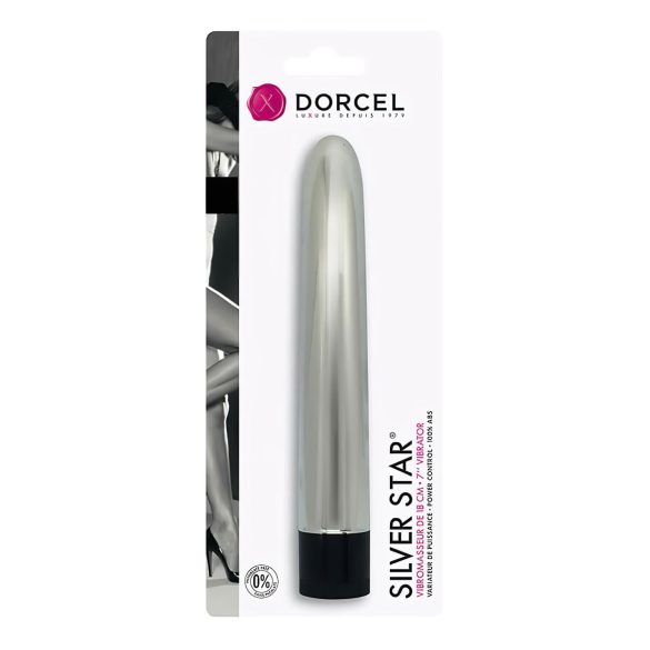 Dorcel Silver Star - vibrador clássico tipo bastão - prateado