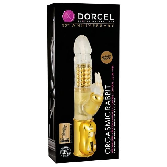 Dorcel Orgasmic Rabbit - vibrador com estimulador de clitóris (dourado)