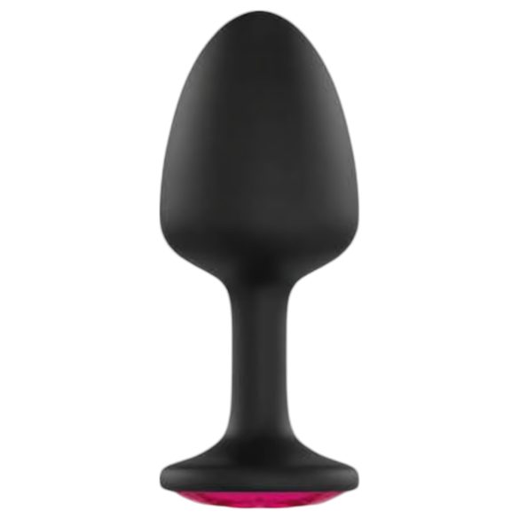 Dorcel - plug anal com pedra rosa - tamanho M - preto