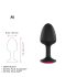 Dorcel - plug anal com pedra rosa - tamanho M - preto