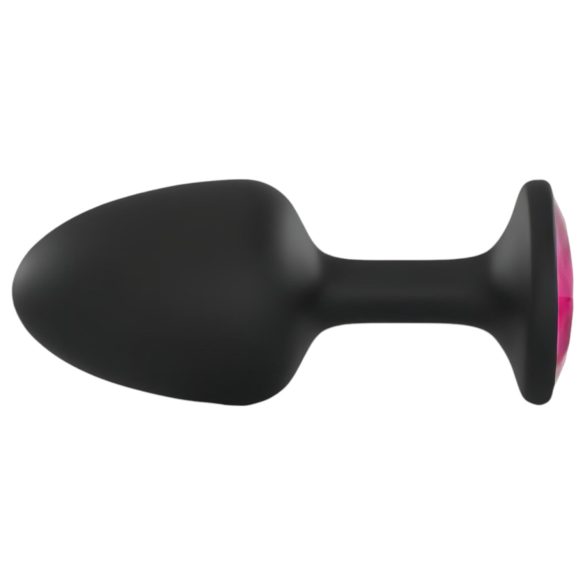 Dorcel - plug anal com pedra rosa - tamanho M - preto
