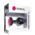 Dorcel - plug anal com pedra rosa - tamanho M - preto