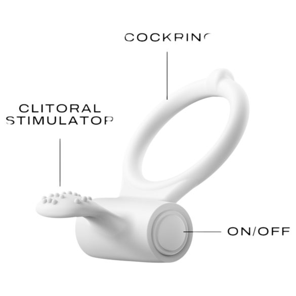 Dorcel - anel peniano vibratório fosforescente - silicone branco