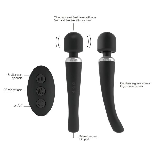 Dorcel Megawand - massageador vibrador recarregável - preto