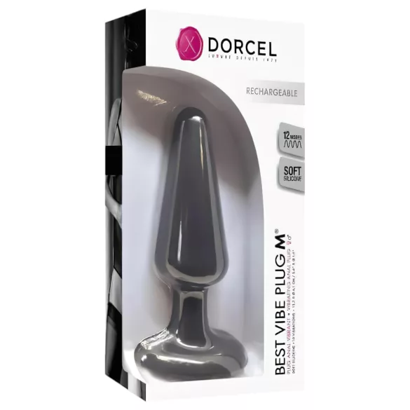 Dorcel Vibro Plug M - vibrador anal recarregável (preto)