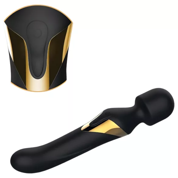 Dorcel - vibrador massajador 2 em 1 - estimulação dupla - silicone preto