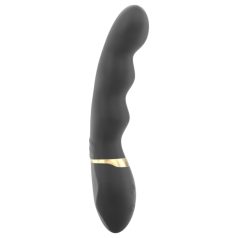   Dorcel Too Much 2.0 - vibrador recarregável 3 motores - silicone preto dourado