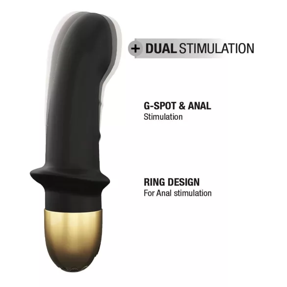 Dorcel Mini Lover 2.0 - vibrador recarregável ponto-G (preto-dourado)