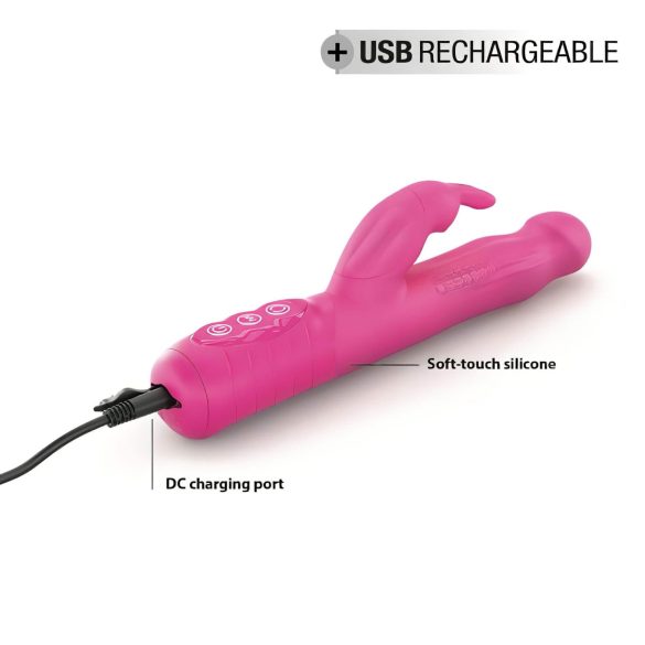 Dorcel Baby Rabbit 2.0 - vibrador recarregável com estimulador (rosa)