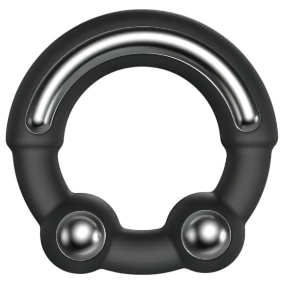 Dorcel Stronger Ring - anel peniano com inserto metálico - silicone preto
