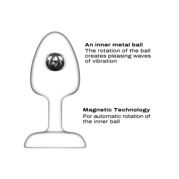 Dorcel - vibrador anal com bolinhas e controle remoto M - (preto)