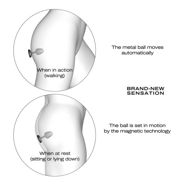 Dorcel - vibrador anal com bolinhas e controle remoto M - (preto)