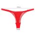 Panty Rose - tanga discreta formato rosa - vermelho (S-L)