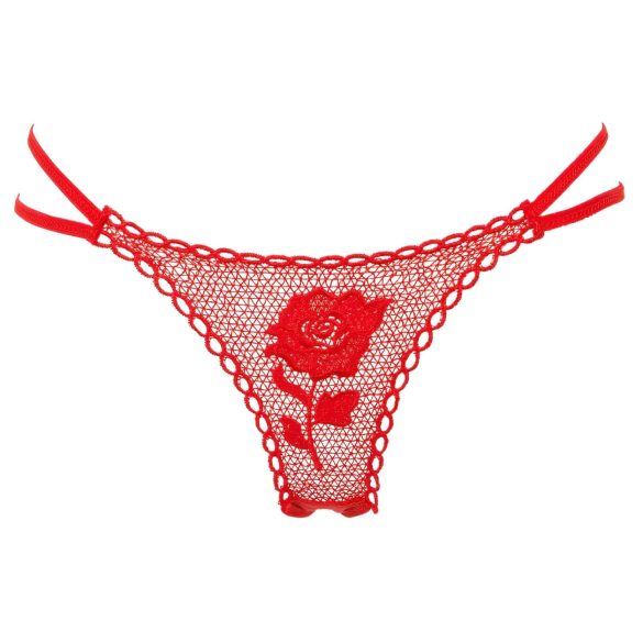 Panty Rose - tanga discreta formato rosa - vermelho (S-L)