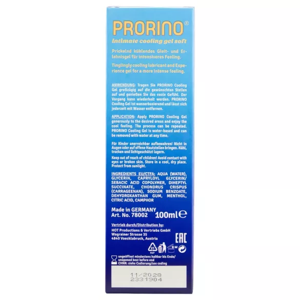 HOT Prorino - creme íntimo masculino refrescante - 100ml