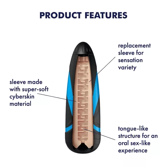 Satisfyer - masturbador sleeve - língua texturizada - Lusty Tongues