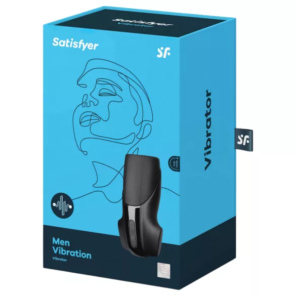 Satisfyer Men Vibration - vibrador peniano recarregável - preto