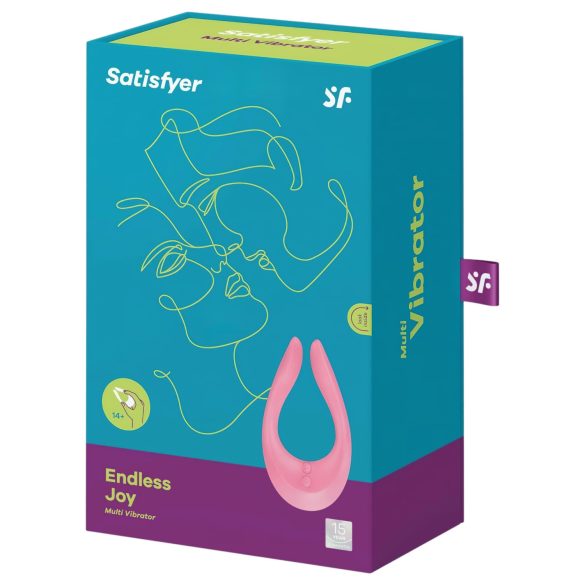 Satisfyer Endless Joy - vibrador casal recarregável - silicone rosa