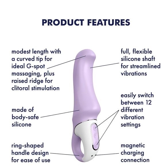 Satisfyer - vibrador ponto G recarregável à prova d'água - roxo