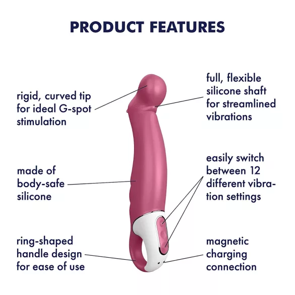 Satisfyer Petting Hippo - vibrador recarregável à prova d’água - silicone rosa