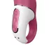 Satisfyer Petting Hippo - vibrador recarregável à prova d’água - silicone rosa