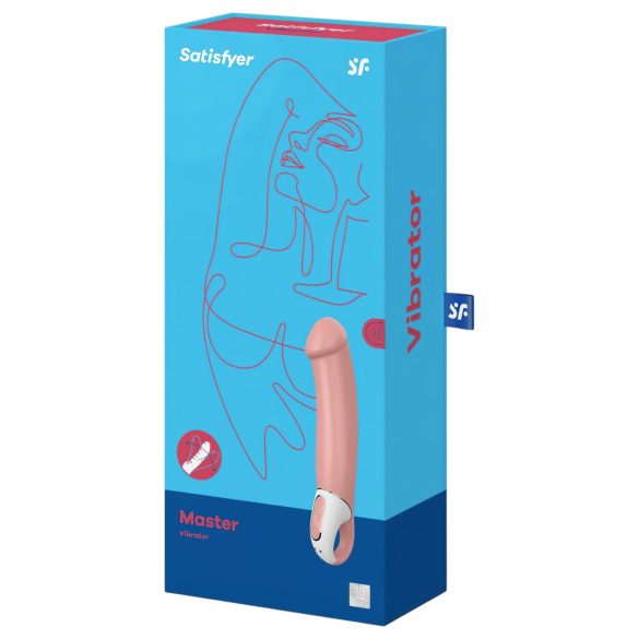 Satisfyer Master - vibrador recarregável à prova d'água - cor natural