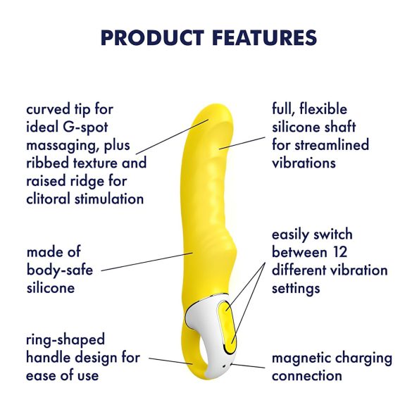Satisfyer Yummy Sunshine - vibrador ponto G à prova d'água - amarelo