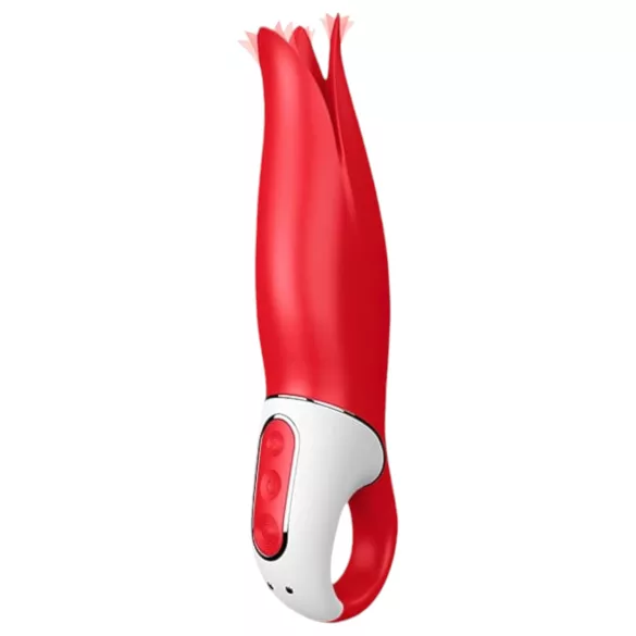 Satisfyer Power Flower - vibrador recarregável à prova d'água - vermelho