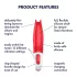 Satisfyer Power Flower - vibrador recarregável à prova d'água - vermelho