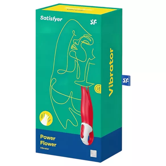 Satisfyer Power Flower - vibrador recarregável à prova d'água - vermelho
