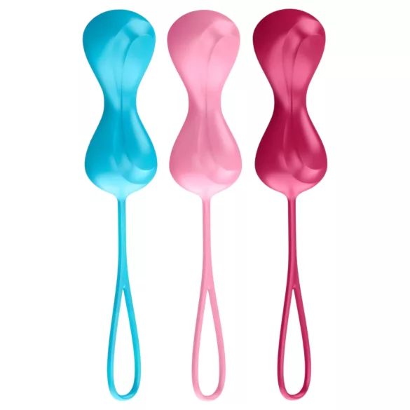 Satisfyer - kit bolas de pompoarismo com bolas internas móveis - 3 unidades