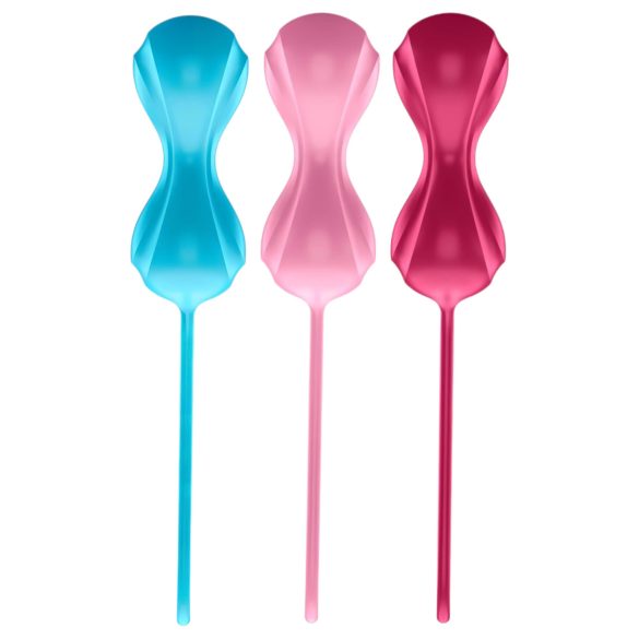 Satisfyer - kit bolas de pompoarismo com bolas internas móveis - 3 unidades