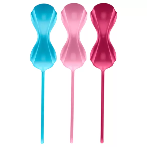 Satisfyer - kit bolas de pompoarismo com bolas internas móveis - 3 unidades