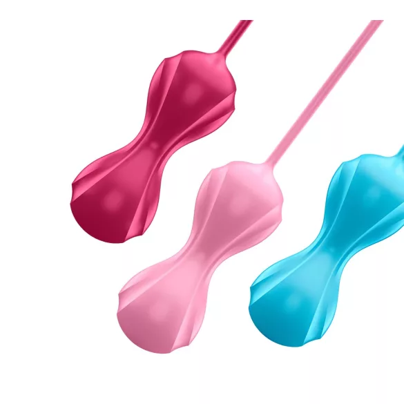 Satisfyer - kit bolas de pompoarismo com bolas internas móveis - 3 unidades