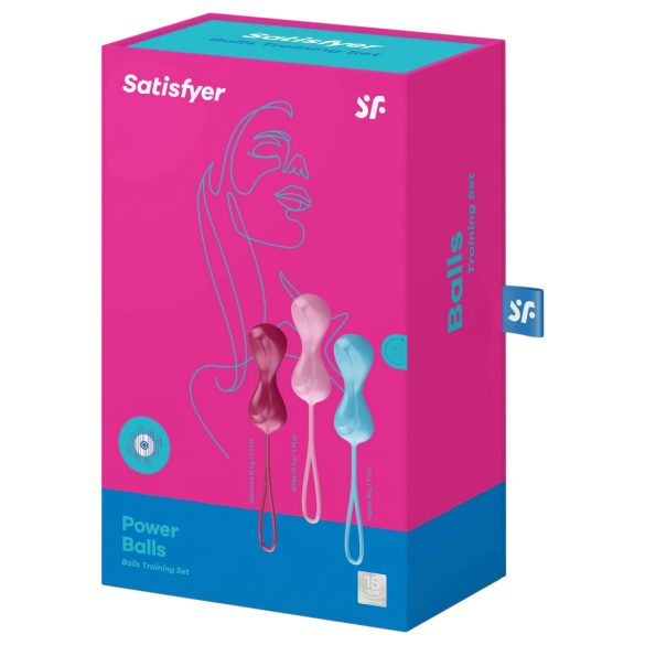Satisfyer - kit bolas de pompoarismo com bolas internas móveis - 3 unidades