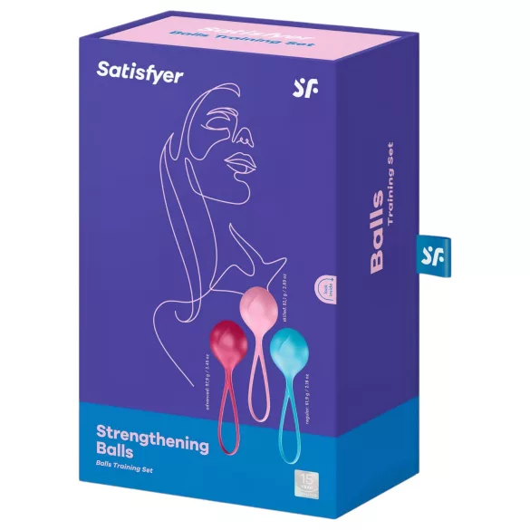 Satisfyer - bolas de pompoarismo - kit 3 peças
