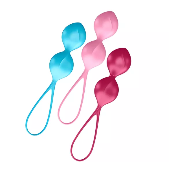 Satisfyer V Balls - bolas de pompoarismo - kit duplo - 3 peças